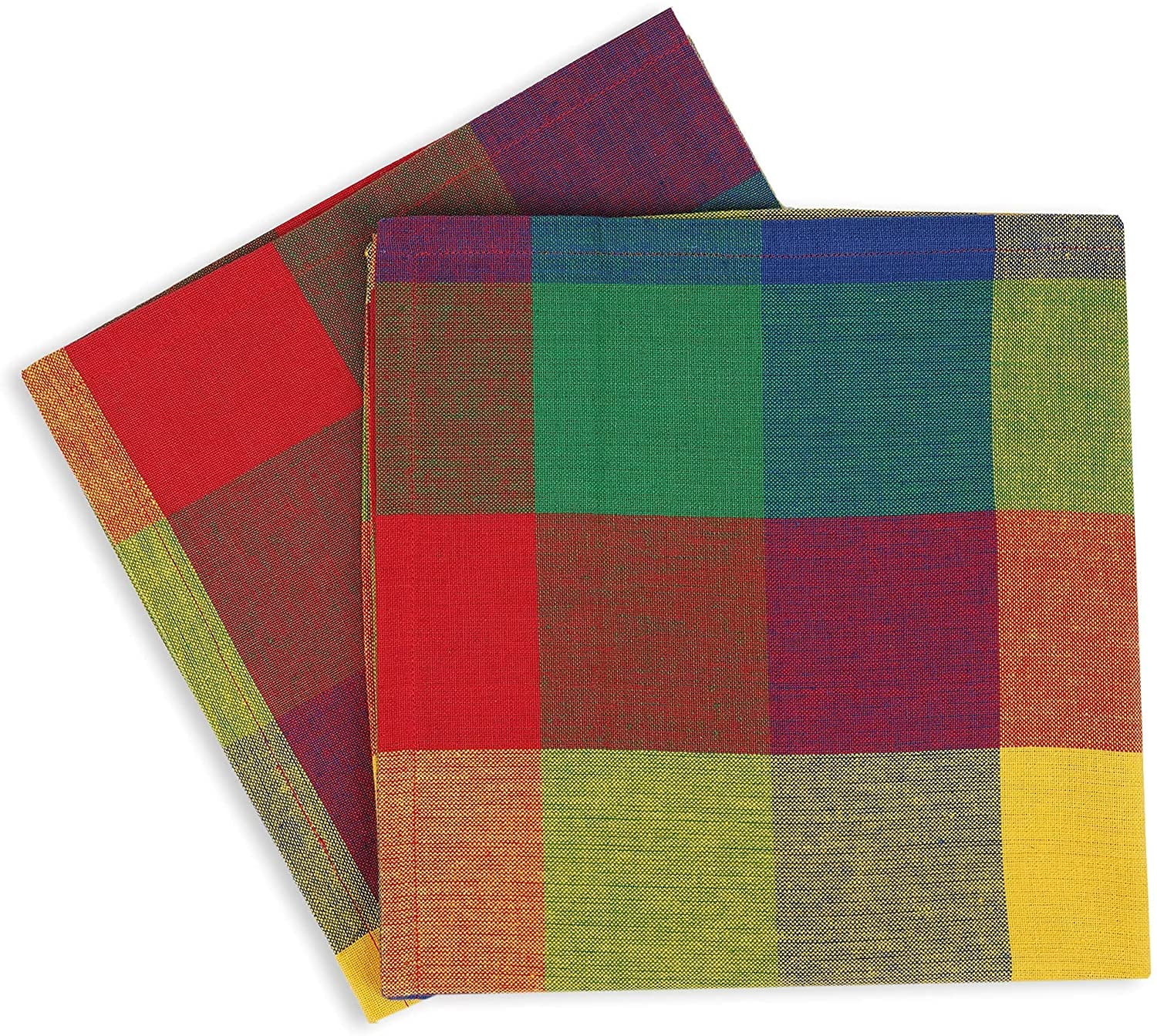Heavy weight fabric for daily use with Mitered corners finish Multicolors Multicolour Sweet Needle 20 IN x 20 IN Pack of 12-100% Cotton Oversized Dinner Napkins 50 CM x 50 CM 