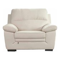 American Eagle EK045-IV-CHR Ivory Italian Top Grain Leather Chair