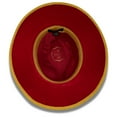 thumbnail image 2 of Montique Gold 3 1/8 Brim Red Bottom Wool Felt Dress Hat H-80, 2 of 2