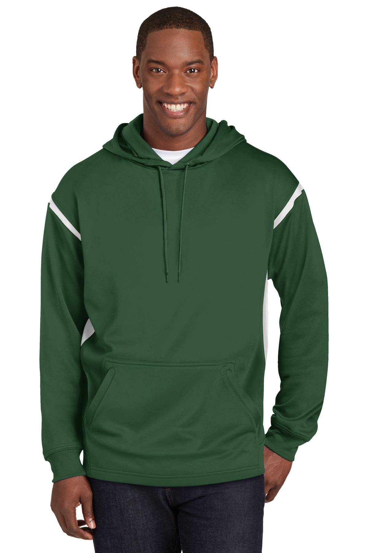 パーカー・フーディ COVERNAT Color Block Hoodie Green Sport-Tek Tall Tech Fleece Colorblock Hooded Sweatshirt-LT