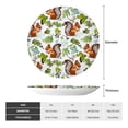 thumbnail image 2 of Yiaed Mosaic Forest Squirrel Print Bone China Decorative Plate Ceramic Dinner Plates Art Crafts with Display Stand-10in, 2 of 6