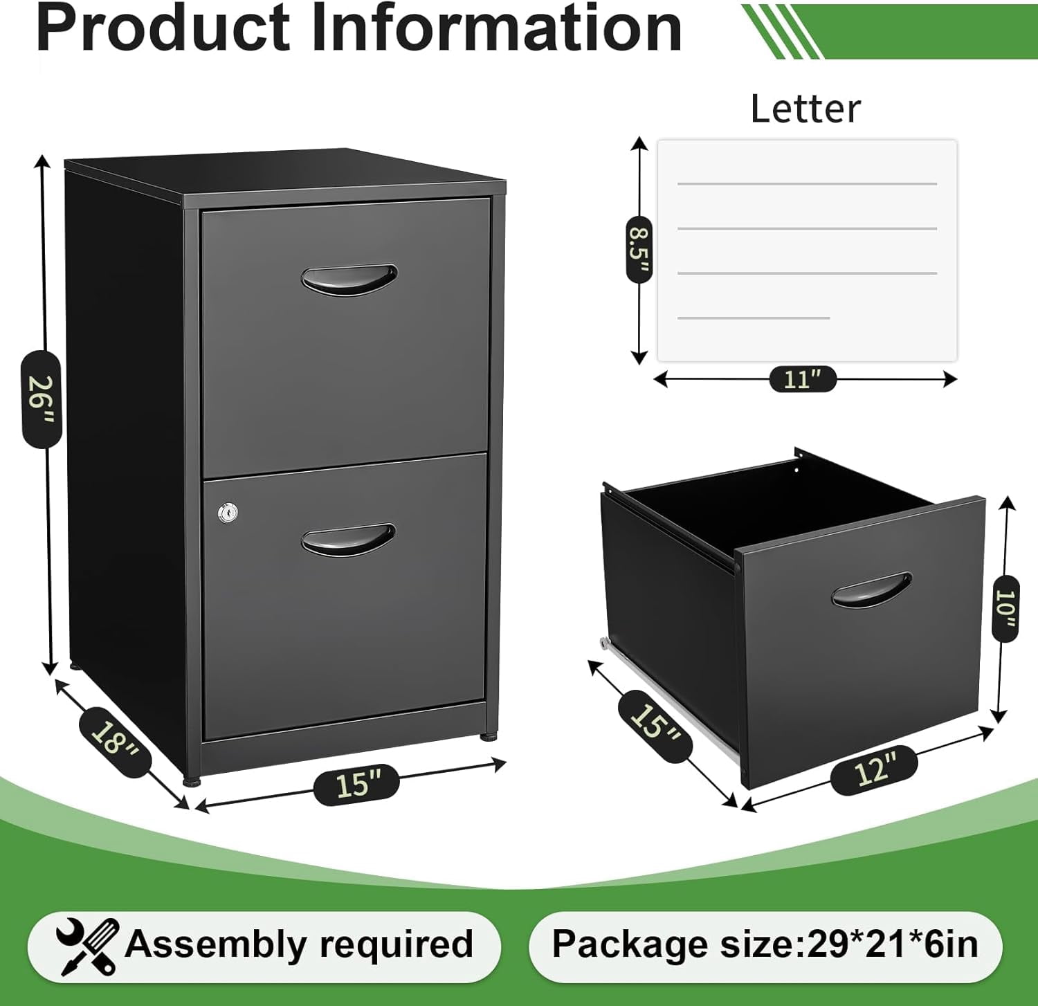 2 Drawer File Cabinet with Lock，Small Filing Cabinet for Home Office, Metal Vertical File Under Desk Cabinet for A4/Letter,Assembly Required,Pink