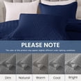thumbnail image 3 of JUSTLET 3-Piece Navy Blue Quilt Bedding Sets, Queen, 3 of 7