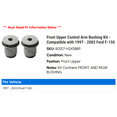 thumbnail image 2 of Front Upper Control Arm Bushing Kit - Compatible with 1997 - 2003 Ford F-150 1998 1999 2000 2001 2002, 2 of 2