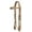 Light, variant on Showman Floral Tooled Rawhide Braided Leather Browband Headstall w/ Reins (Medium)
