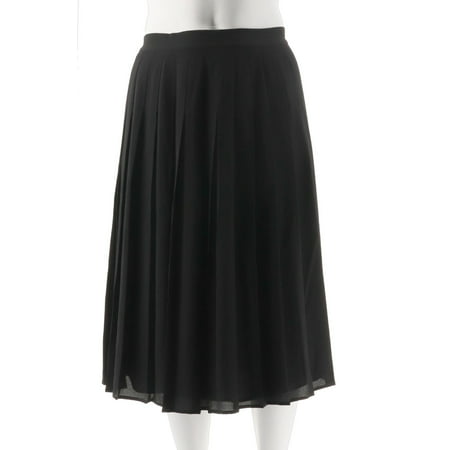 Du Jour - Du Jour Pleated Midi Skirt Side Zip Closure A296452 - Walmart.com