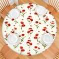 thumbnail image 2 of Pioneer Flower Floral Print Pattern Round Fitted Tablecloth with Elastic Edge,Dining Table Cover Waterproof,Outdoor Round Tablecloth for Camping,Dining,Indoor and Outdoor, 2 of 7