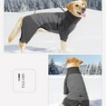 thumbnail image 5 of HQREA Warm Fleece Dog Jumpsuit Coat  Four Legs Turtleneck Outdoor Snow Jacket for Medium Large Dogs, 5 of 6