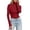 Red, variant on Womens Long Sleeve Tops High Neck Knit Solid Color Basic Stretch Casual Shirt Soft Comfortable Tunic Blouse Fashion Clothing Womens Blouses Spring Fashion