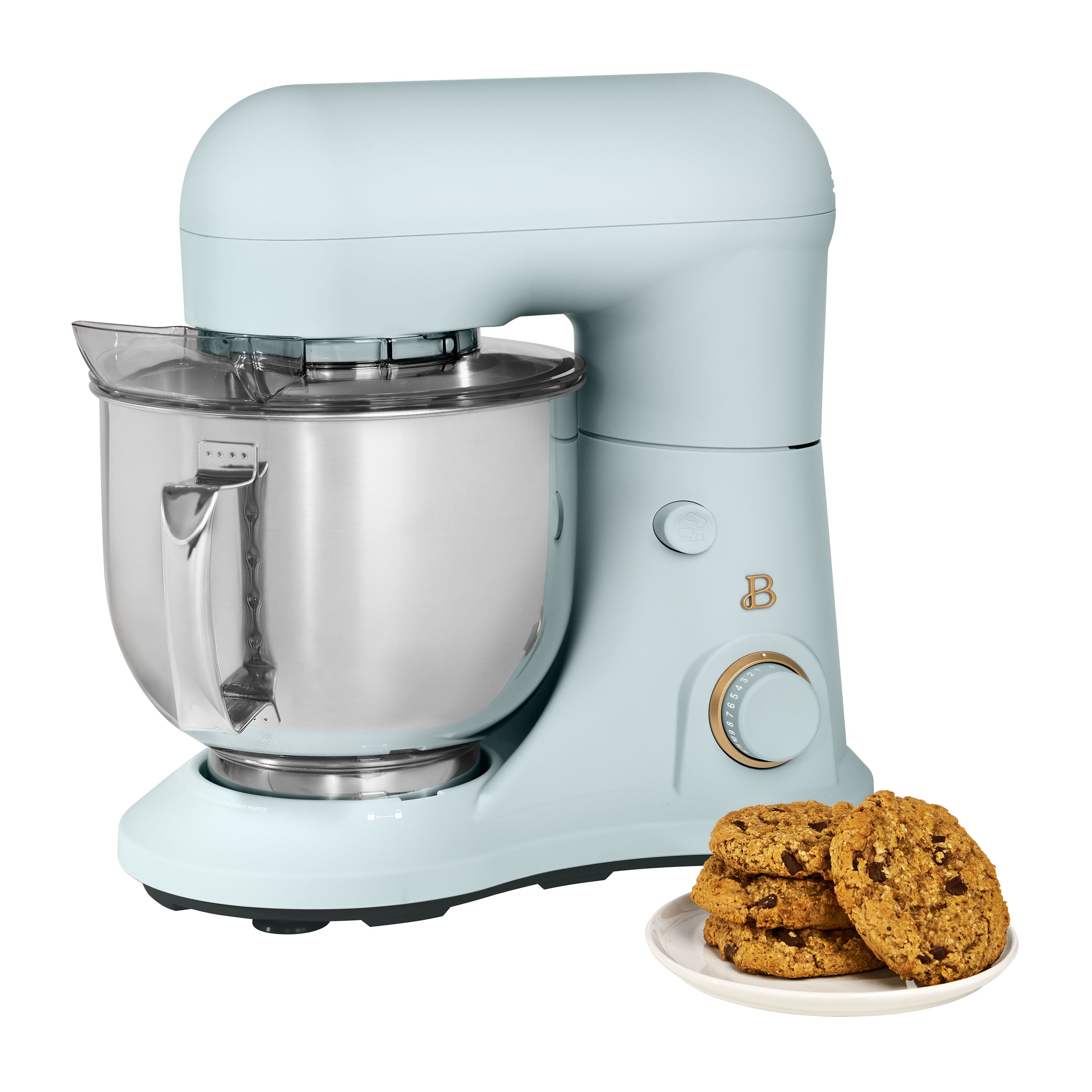 Beautiful 5.3 Qt Tilt-Head Stand Mixer with Flat Beater, Dough Hook & Balloon Whisk, Hydrangea by Drew Barrymore