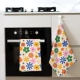 thumbnail image 4 of Sikiie Groovy Daisy Flowers Waffle Weave Kitchen Dish Cloth,Super Absorbent Kitchen Dish Towels 16*26 Inches for Dish Rags Washing Dishes, Drying Dishes, 4 of 7