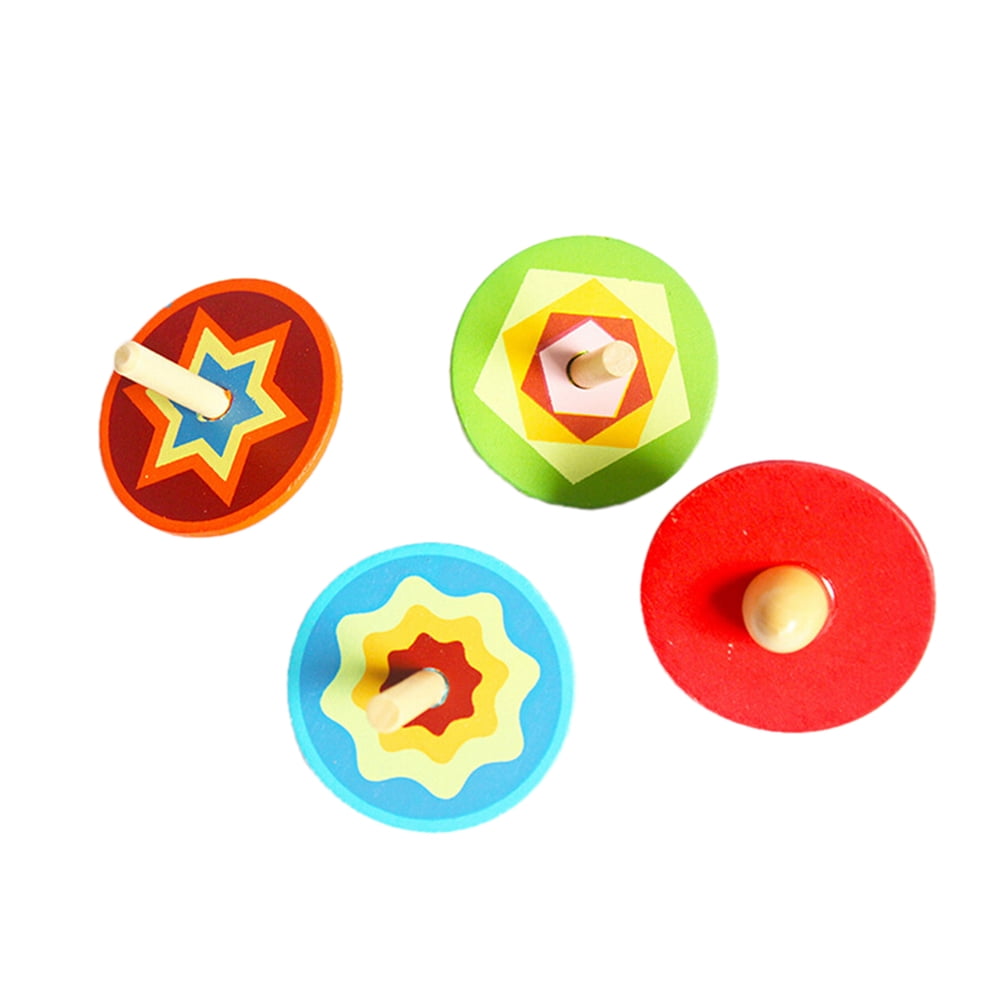 Details about   5Pcs Child Classic Toy Rotating Multicolour Wooden Spinning Top Gyroscope To^qi 