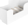 thumbnail image 6 of Bellemave Low Montessori 2-in-1 Beds, Wood Small Floor Bed Frame with Cute Ear Shaped Headboard for Aged 3-6 Years, No Box Spring Needed, White, 6 of 7