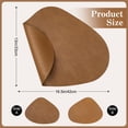 thumbnail image 4 of Round Placemats Set of 6 Faux Leather Place Mats Double-Sided Anti Slip Wipeable Washable Reversible Table Mats for Kitchen Dining Christmas Table Home Decorations(Blue Yellow), 4 of 8