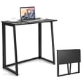 thumbnail image 1 of Costway Folding Computer Desk No Assembly Study Writing Table for Small Spaces Black, 1 of 10