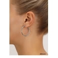 thumbnail image 4 of Tilo Jewelry 925 Sterling Silver Hand Engraved Round Hoop Earrings | 30mm | Women & Unisex, 4 of 5