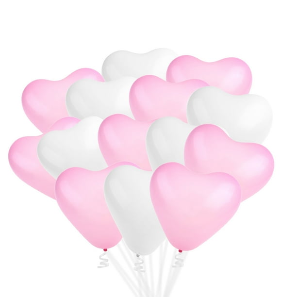 EeaseMX 50 globos en forma de corazón para decoración de bodas, cumpleaños y fiestas.