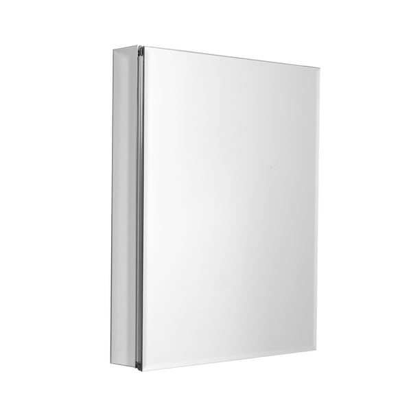 Designer Series By Zenith Aluminum Beveled Mirror Medicine Cabinet 20 X 26 In Frameless Walmart Com Walmart Com