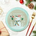 thumbnail image 4 of Nmdmisc Winter Snowman Reindeer Pot Holders Trivets,Christmas Heat Resistant Trivets for Hot Dishes Hot Pans Pot Cotton Thread Weave Trivet Mats for Protect Table Decorative,7", 4 of 6