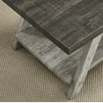 thumbnail image 5 of Roundhill Furniture Ethens Contemporary Two-Tone Wood Shelf Side Table in Weathered Walnut and Gray, 5 of 6