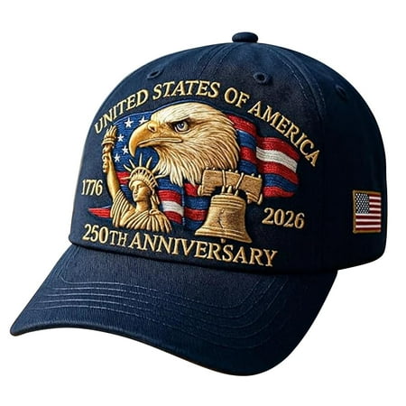 1/2/3PCS U.S. 250th Anniversary Retro Washed Cap Adjustable U.S. 258th Anniversary Tribute Hat Patriotic Cap