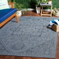 thumbnail image 3 of SAFAVIEH Machine Washable Rug Indoor/Outdoor Bermuda Collection - Bermuda Stacy Medallion Indoor/Outdoor Area Rug, Navy, 5'3" x 7'6", 3 of 12