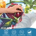 thumbnail image 3 of Yayeee Kitchen Curtains Tier Pair Light Filtering 27"x24" Rod Pocket Short Cafe Window Panel, Blue Floral Tomatoes, 3 of 7