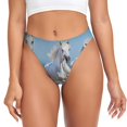 thumbnail image 1 of Fotbe Horses Running Through The Water Tanga Sin Costuras para Mujer con Estampado – Panties Invisibles, Transpirables y Cómodos para Uso Diario-XX-Large, 1 of 6