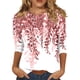 thumbnail image 1 of camisas de manga 3/4 para mujer camisetas gráficas con estampado lindo blusas casuales tallas grandes tops básicos jersey rosa / 5xl, 1 of 5