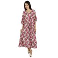 thumbnail image 3 of Bimba Women Designer Kaftan Long Maxi Drawstring Beach Coverup Caftan, 3 of 7