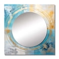 thumbnail image 2 of Designart "Sacred Mandala Fragile Gold Gentle Cyan" Boho Mandala Square Mirror For Wall Decor - Large Gold Square Mirror Printed Wall Decor - Traditional Square Living Room Mirror, 2 of 5