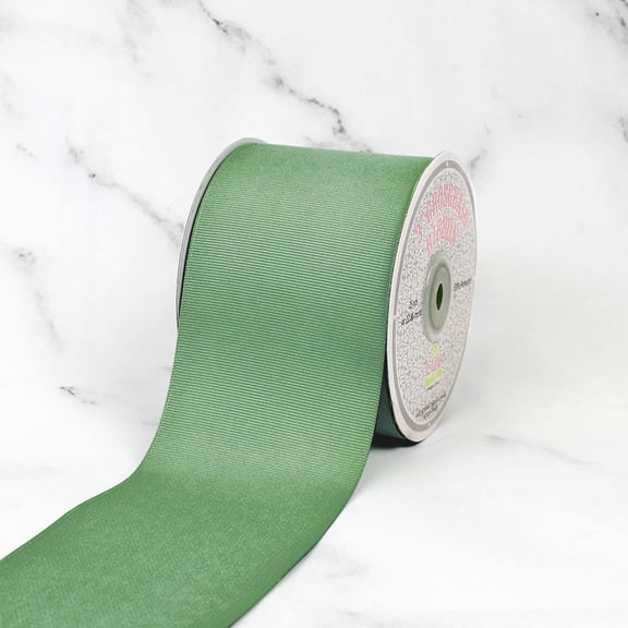 Solid Grosgrain Ribbon Roll – Wide 3" x 25 Yards, Mint Green