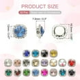 thumbnail image 2 of Uxcell 32Pcs Rhinestone Buttons, Flatback Sew on Rhinestones for Crafts, Light Blue, 2 of 6