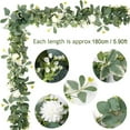thumbnail image 3 of 5.91 Ft Artificial Eucalyptus Flower Garland with Fake Rose Flower Vine Seeded Eucalyptus Leaves Greenery Garland for Wedding Table Runner Party Centerpiece Room Decor, 3 of 6