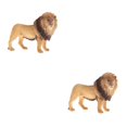 thumbnail image 3 of Guardoinrt Simulation Interactive Modèle de Figurines d'Animaux pour les Enfants Jouets Éducatifs Mâle Type Lion B 2Set, 3 of 6