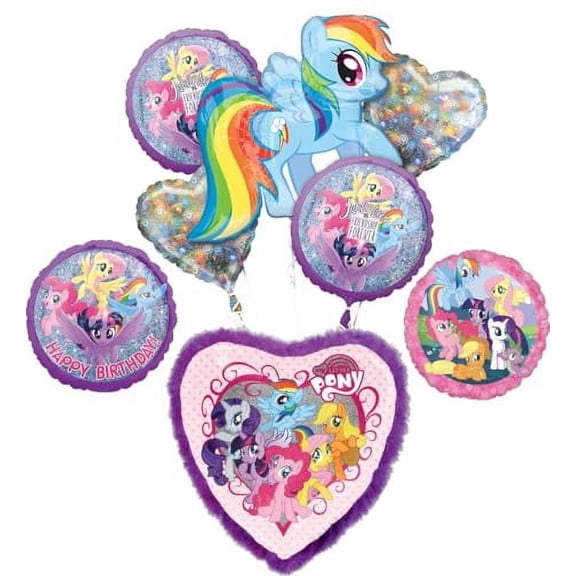 Anagram MLP Birthday Party Supplies Rainbow Dash Balloon Bouquet Decorations