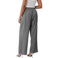 thumbnail image 5 of Gleelaud Women's Wide Leg Lounge Pants with Pockets Lightweight High Waisted Drawstring Adjustable Loose Trousers Gray, 5 of 7