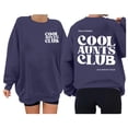 thumbnail image 5 of Blue Hoodies for Women Cool Aunts Club Sweatshirt: Aunt Crewneck Sweatshirt Auntie Letter Print Long Sleeve Pullover Top Fall Trendy Outfits, 5 of 5