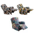 thumbnail image 3 of Wosthever Juego de 4 fundas para sillón reclinable, funda antideslizamiento, lavable, aptas para mascotas. Decoración del hogar Rompecabezas de colores, 3 of 6