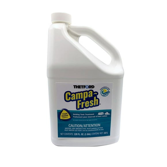 Thetford Waste Holding Tank Treatment 96706 Campa-Fresh; Biological Treatment Used To Break Down Waste And Tissue; Without Formaldehyde Or Bronopol; With Ocean Breeze Deodorant; Without Lubricant