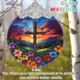 thumbnail image 2 of Adorno colgante Jocidea Cross Spring Flower, vitral, 2 of 6