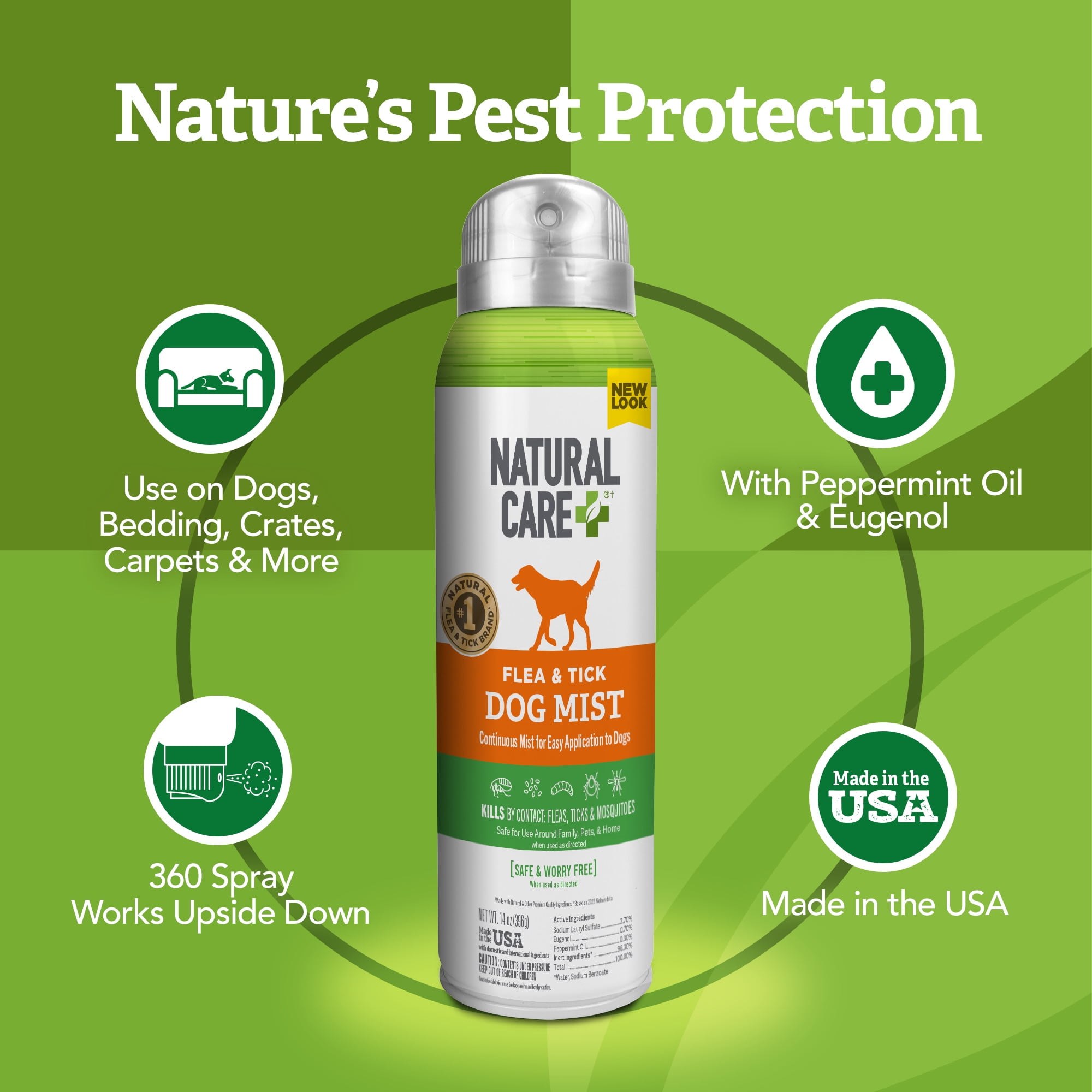 Natural Care Flea and Tick Spray for Dogs - 14oz.