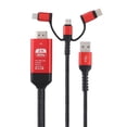 thumbnail image 1 of Cable adaptador y convertidor de video HDTV 3 en 1 Bling Bling Micro USB/para iOS tipo C a HDMI HD 4K, 1 of 7