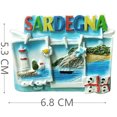 thumbnail image 2 of Imán para nevera Sardinia Beach 3D, resina, recuerdo, 6,8 x 5,3 cm, 2 of 3