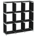 thumbnail image 2 of Zimtown 3 Tier Plastic Storage Closet Organizer Shelf 9 Cube Cabinet Bookcase Black, 2 of 9