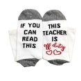 thumbnail image 2 of Novelty Funny Words Crew Socks If You Can Read This Teacher Nurse Off Duty Gifts, 2 of 5