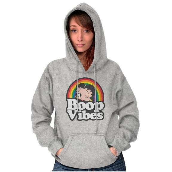 Betty Boop Cartoon Rainbow Quote Hoodie Sweatshirt Women Brisco Brands S