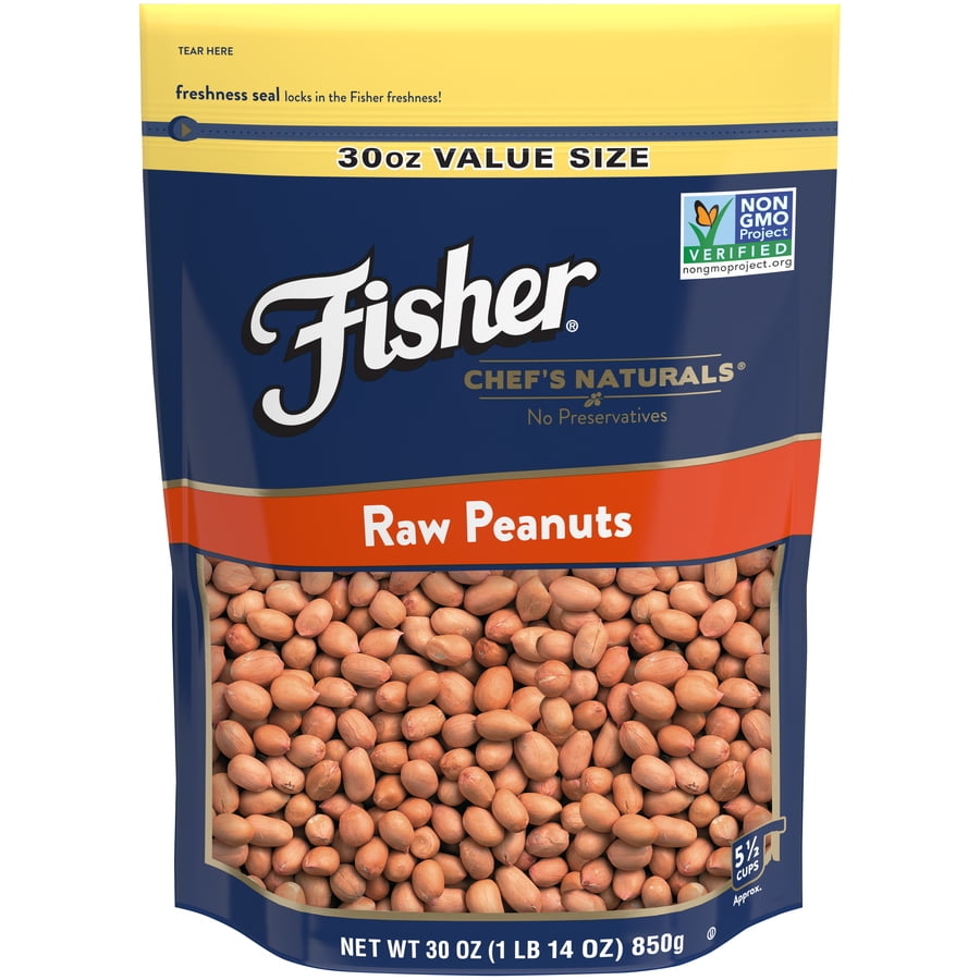 Fisher Raw Peanuts, 30 oz