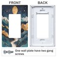 thumbnail image 3 of Yayeee Rocker Switch Wall Plate 1-Gang 4.6"x2.9" Home Decorative Outlet Cover, Green Mountains, 3 of 6