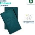 thumbnail image 3 of 600 Thread Count Egyptian Cotton Pillow Cases, Breathable, Cooling, 2-PCs (1-Pair) Pillow Cases King Size Pillow Cases (Teal), 3 of 4